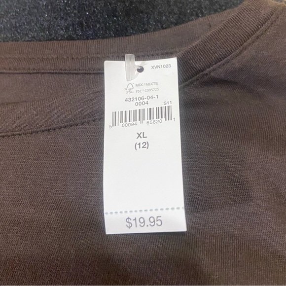 NWT GAP Love (2) Long Sleeved Brown + Blue T-Shirts (2) Girls Size XL - 12. - Picture 10 of 15